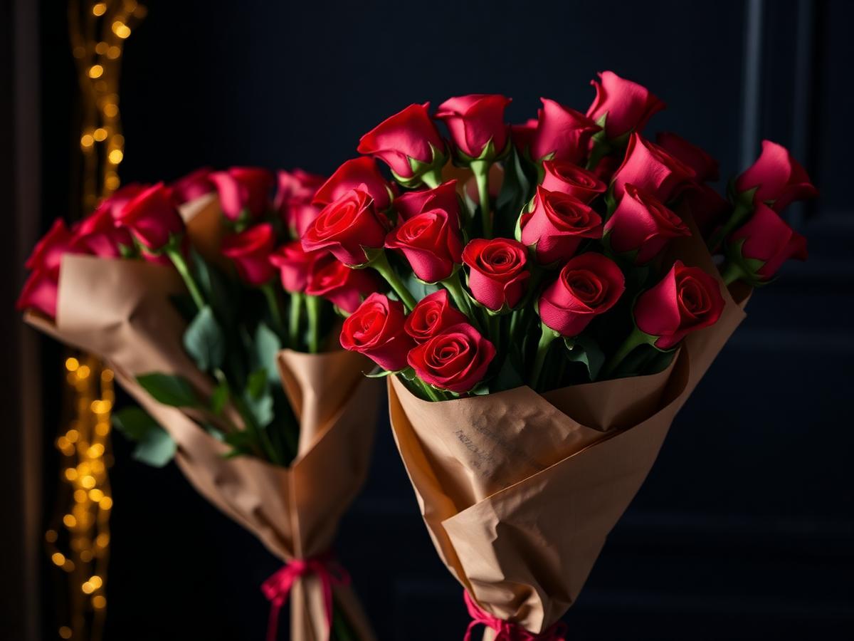 Wholesale long-stem red roses by the bunch